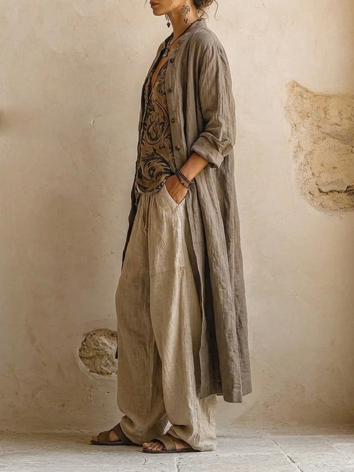 Conjunto Vintage Linen™ – Elegante. Ligero. Atemporal.