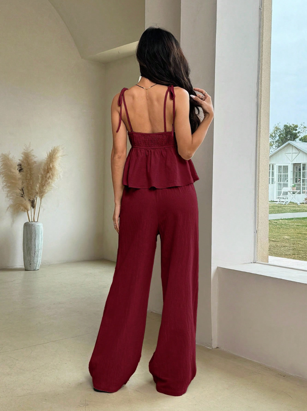 Conjunto Deep Wine Cotton™ – Sofisticado. Natural. Atemporal.