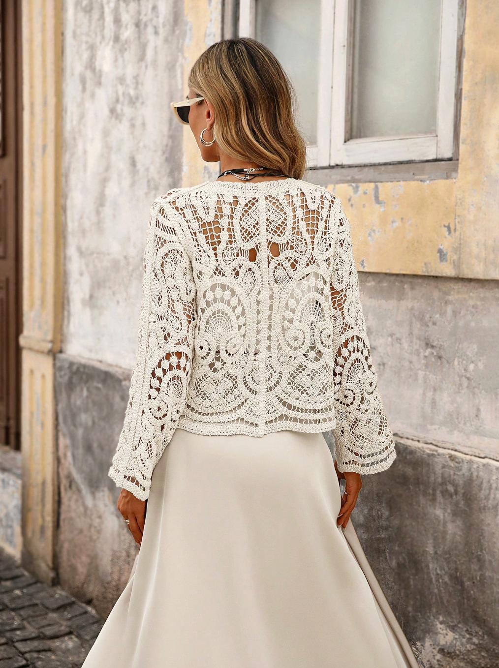 Blusa Resort Crochet™ – Artesanal. Ligero. Atemporal.