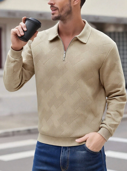 The Meridian Jacquard Polo — Textured. Modern. Effortless. The Future of Casual Luxury.