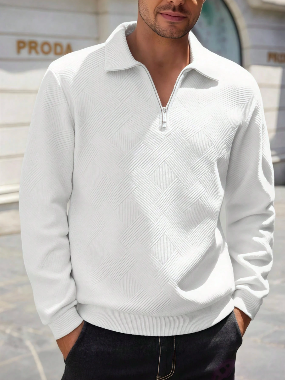 The Meridian Jacquard Polo — Textured. Modern. Effortless. The Future of Casual Luxury.