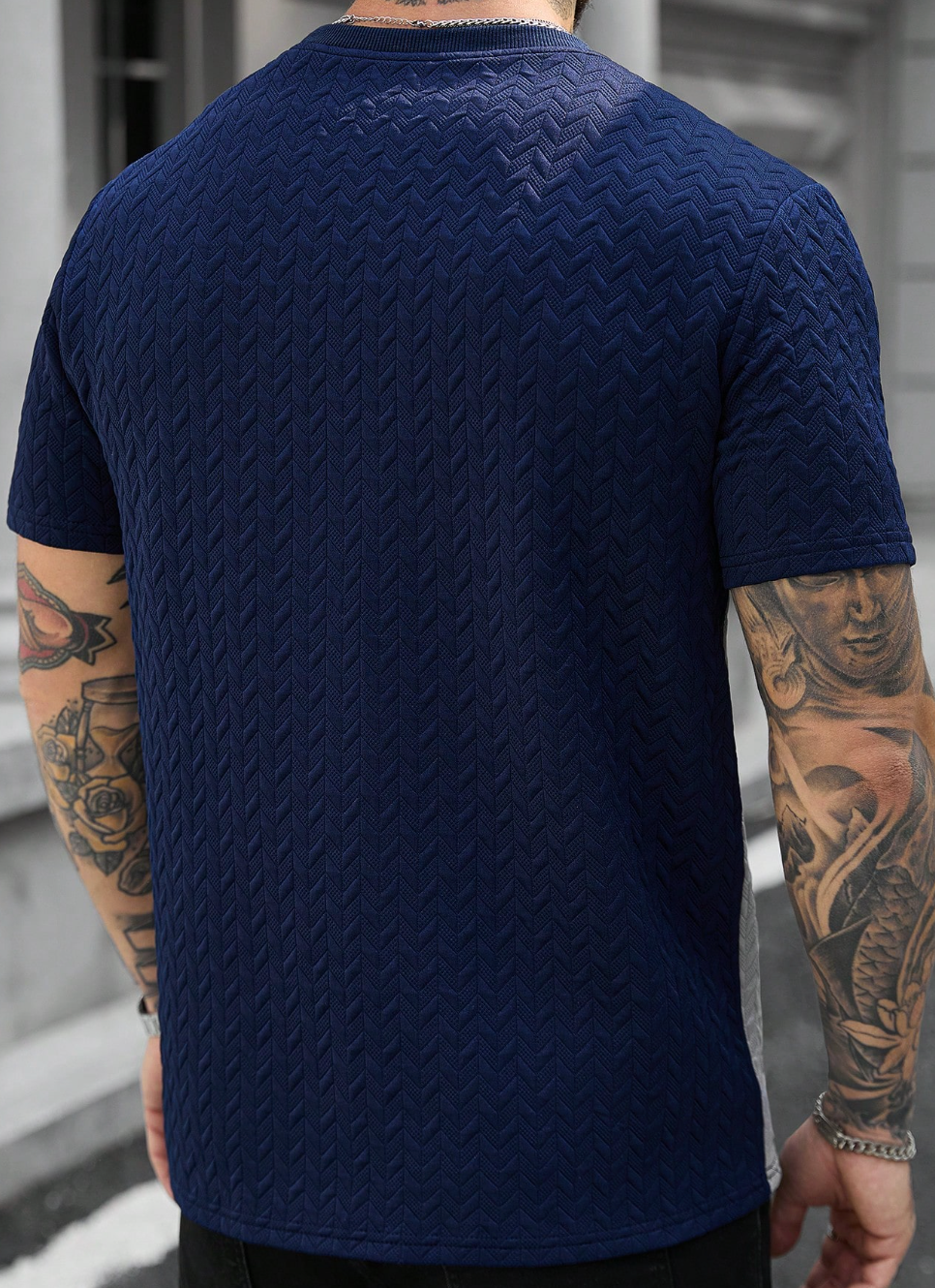 The Contrast Texture Tee — Sharp. Tactile. Iconic. Elevate Your Daily Rotation.
