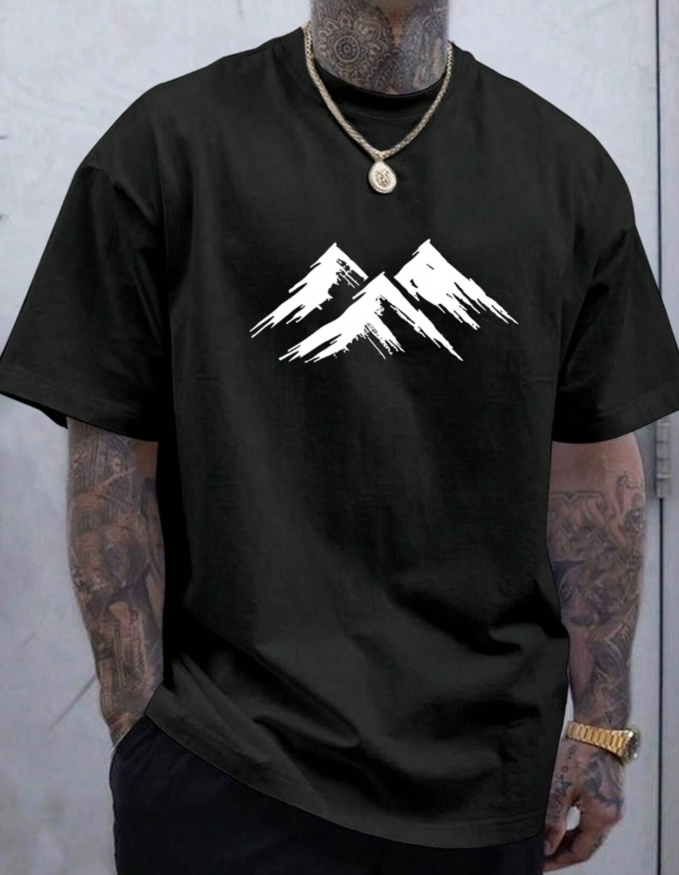 The Peak Minimalist Tee — Serene. Elemental. Unbound. Your Daily Escape.