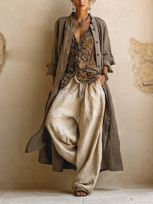 Conjunto Vintage Linen™ – Elegante. Ligero. Atemporal.