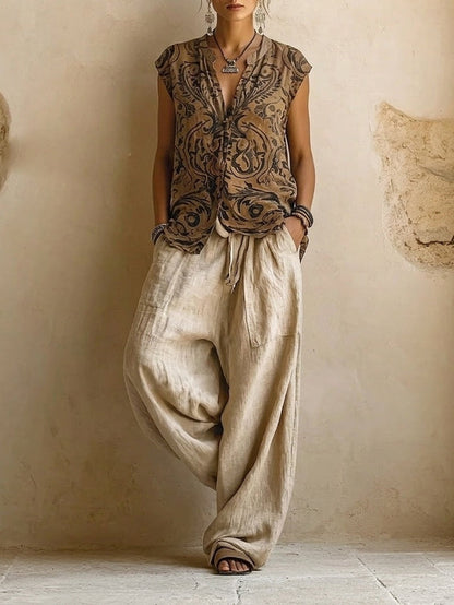 Conjunto Vintage Linen™ – Elegante. Ligero. Atemporal.